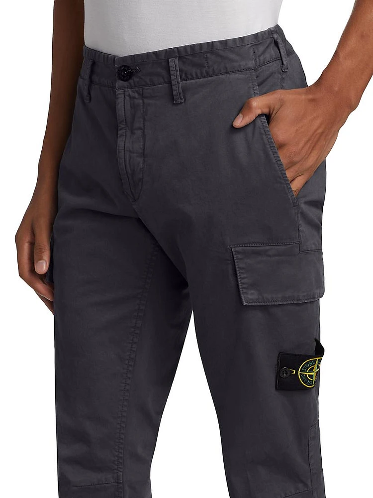 Cotton Skinny Cargo Trousers