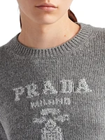 Wool Cashmere and Lamé Crew-Neck Sweater