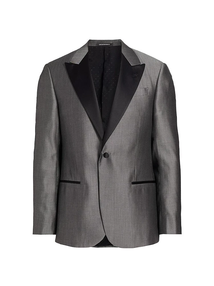 Wool-Blend One-Button Dinner Jacket