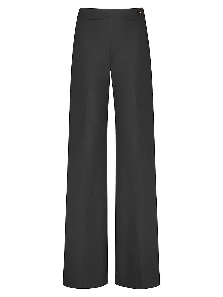 Anouk - Stretch Jersey Wide Leg A-Line Pants