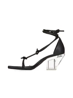 Sliver 50MM Leather Ankle-Wrap Sandals