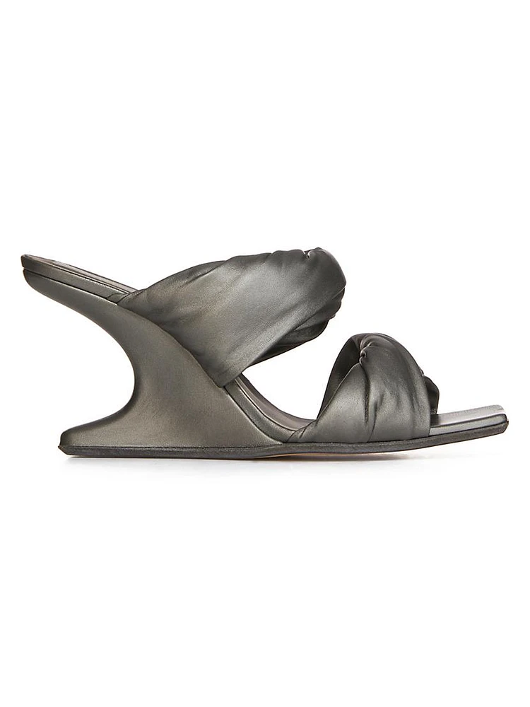 Cantilever Leather Twisted Sandals