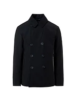 Tech Double-Breasted Peacoat