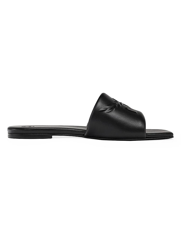 Laurel Logo-Embossed Leather Sandals