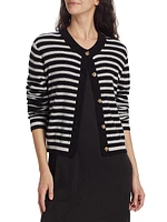 Stripe Wool-Cashmere Cardigan