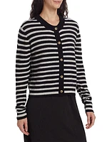 Stripe Wool-Cashmere Cardigan