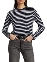 Stripe Jersey Cotton T-Shirt