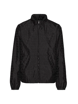 Nylon Windbreaker With Toile Iconographe Pattern