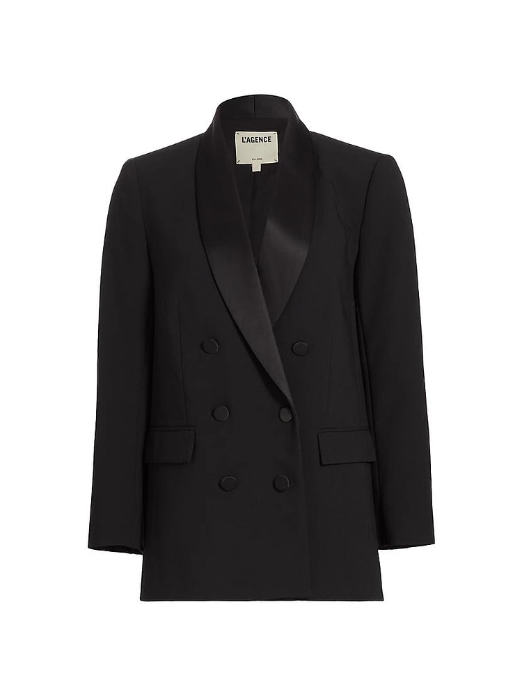 Jayda Double-Breasted Ponte Blazer