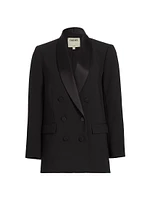 Jayda Double-Breasted Ponte Blazer