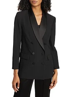 Jayda Double-Breasted Ponte Blazer