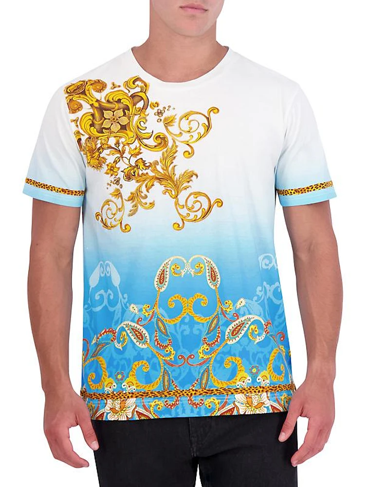 Golden Scrolls Cotton T-Shirt