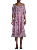 Petal Patch Peasant Dress