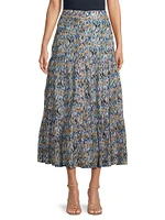 Up Beat Ikat-Inspired Tiered Skirt