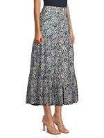 Up Beat Ikat-Inspired Tiered Skirt