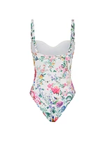 Floral Underwire One-Piece Swimsuit