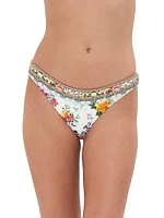 Beaded Floral Bikini Bottom