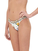 Beaded Floral Bikini Bottom