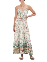 Floral Silk Maxi Dress