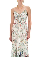 Floral Silk Maxi Dress