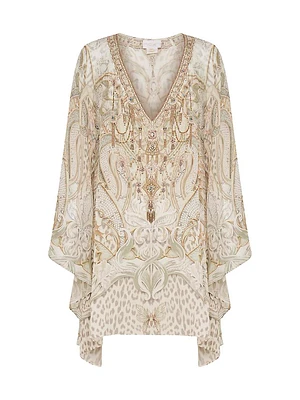 Printed Silk Caftan