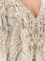 Printed Silk Caftan