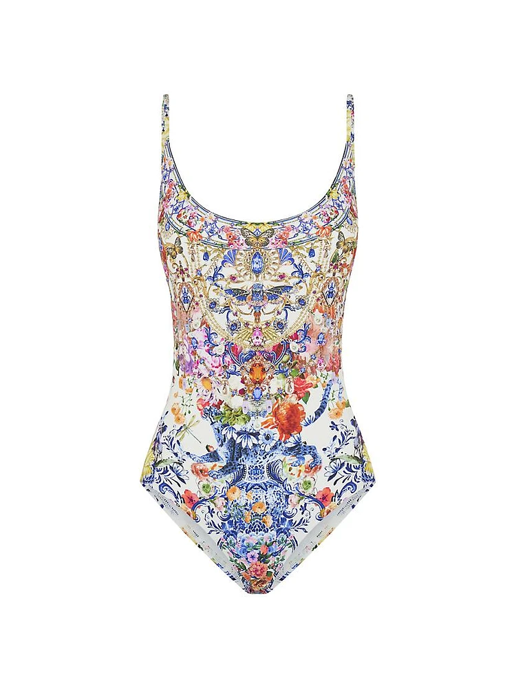 Scoopneck One-Piece Swimsuit