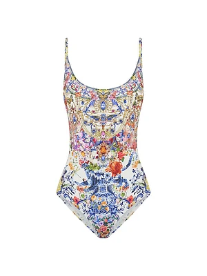 Scoopneck One-Piece Swimsuit