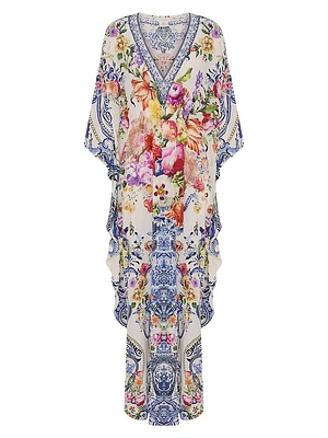 Floral Silk Cover-Up