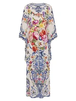 Floral Silk Cover-Up