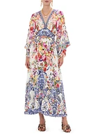 Floral Silk Cover-Up