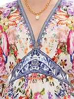 Floral Silk Cover-Up