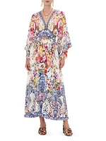 Floral Silk Cover-Up