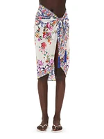 Floral Tassel Sarong Cover-Up