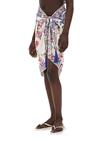 Floral Tassel Sarong Cover-Up