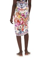 Floral Tassel Sarong Cover-Up