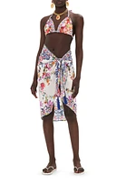 Floral Tassel Sarong Cover-Up