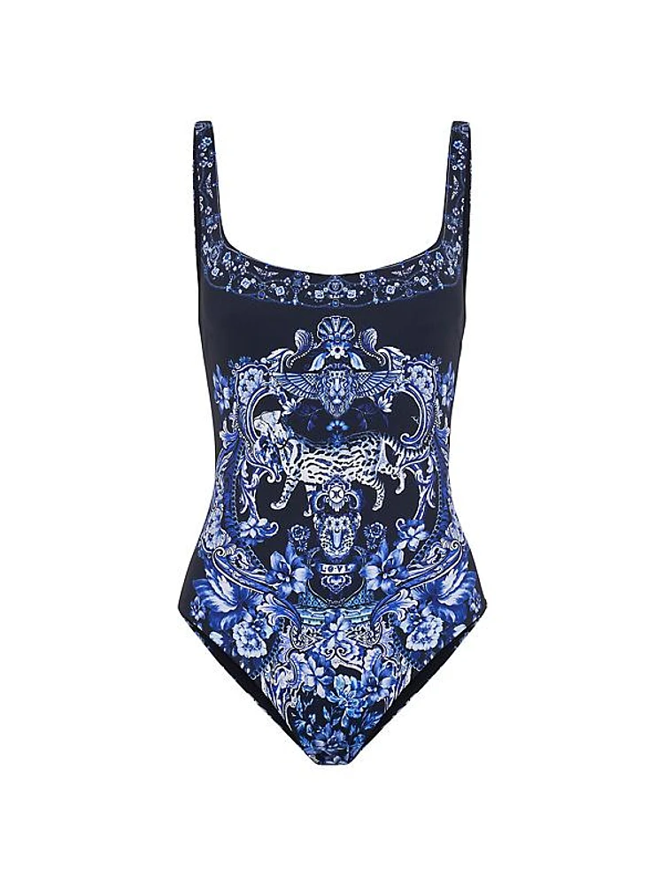 Floral Underwire One-Piece Swimsuit