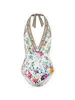 Floral Ring One-Piece Swimsuit