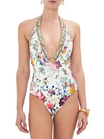 Floral Ring One-Piece Swimsuit