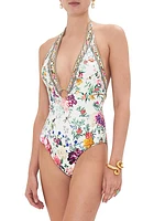 Floral Ring One-Piece Swimsuit