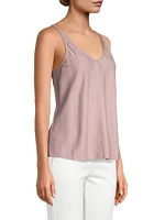 Plus Crinkle Crush V-Neck Tank