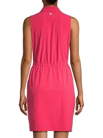 Tech-Stretch Drawcord Minidress