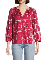 Bold Petals Stretch Cotton Shirt