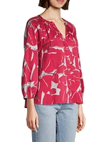 Bold Petals Stretch Cotton Shirt