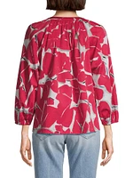 Bold Petals Stretch Cotton Shirt