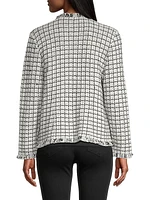 Cotton-Blend Grid Jacket