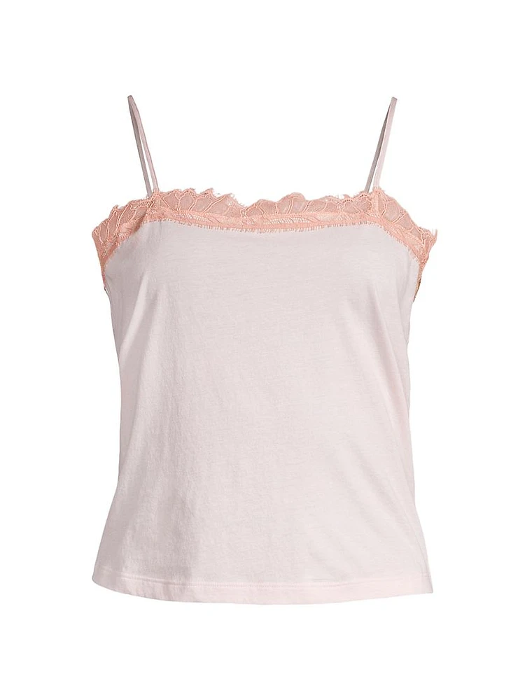 Cotton & Lace Crop Cami