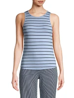 Striped High-Neck Tank