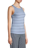 Striped High-Neck Tank